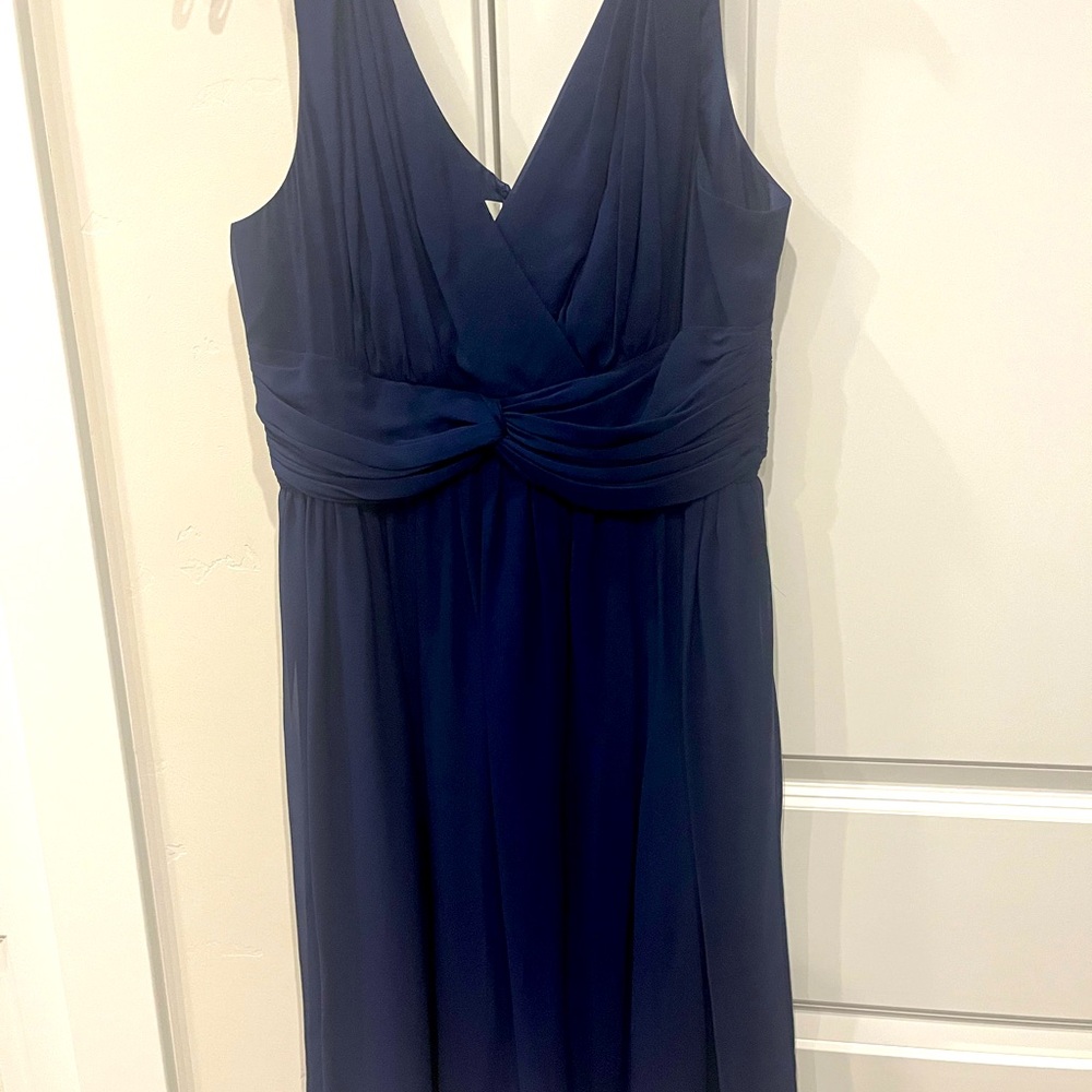 Donna Morgan Deep Blue Backless Dress